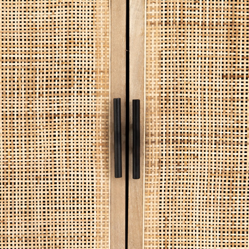 Caprice Bookshelf Natural Cane Cabinet Doors IPRS-025