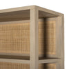 Caprice Wide Bookshelf Natural Mango Corner Detail Four Hands