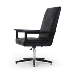 Carla Executive Desk Chair Heirloom Black Side Angled View 236532-001