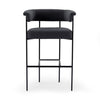 Carrie Bar Stool FIQA Boucle Slate Front Facing View 108498-007