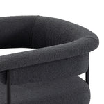 Carrie Dining Chair FIQA Boucle Slate Curved Backrest 108499-004