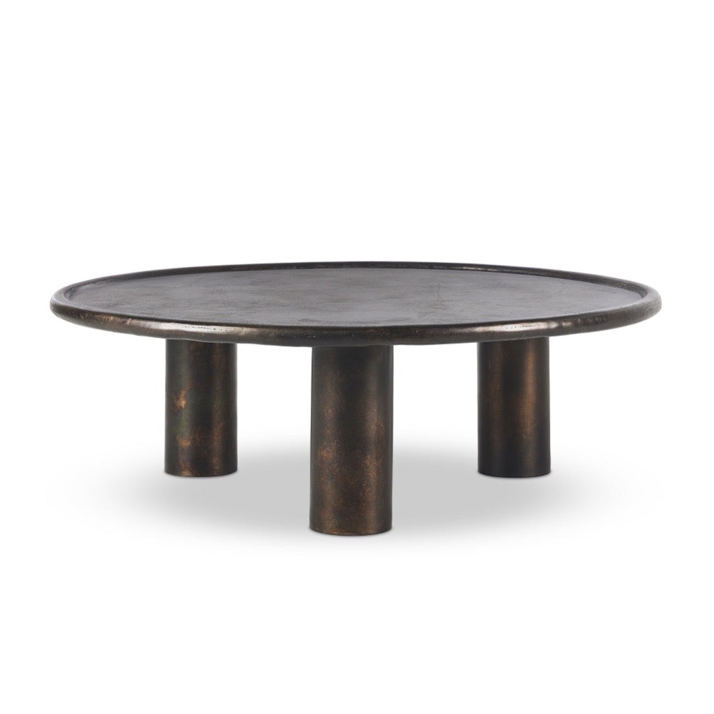 Cary Coffee Table Distressed Bronze Angled View 246635-001