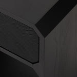 Four Hands Caspian Nightstand Black Ash Veneer Cutout Detail