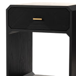 Caspian Nightstand Black Ash Veneer Brass Handles 231262-002