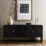 Caspian Sideboard Black Ash Veneer Staged View Four Hands