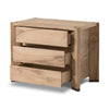 Cassio Nightstand Natural Reclaimed French Oak Open Drawers 242186-001