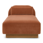 American Leather Castiel Chaise Jenson Clay Front Facing View