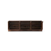 Castillo Media Console Chestnut Parawood Open Cabinet Doors Four Hands