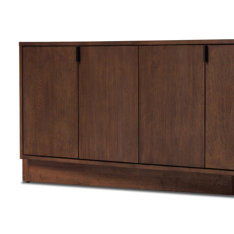 Castillo Media Console Chestnut Parawood angled Base View 228465-003