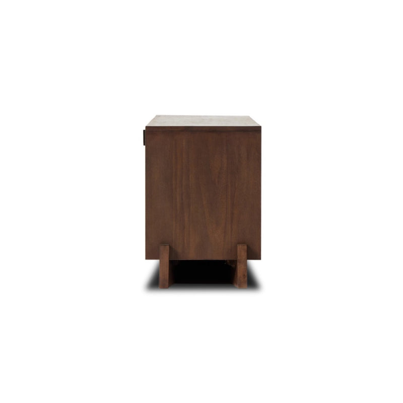 Castillo Media Console Chestnut Parawood Side View 228465-003