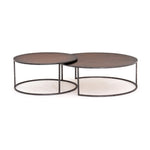 Catalina Nesting Coffee Table Antique Copper Clad Side View