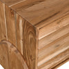 Catania Media Cabinet Natural Acacia Corner Detail FCT-PC59NA