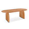 Catania Dining Table Natural Acacia Angled View FCT-DT79NA