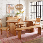 Home Trends & Design Catania Dining Table Natural Acacia Staged View