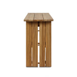 Chapman Outdoor Console Table Natural Teak-FSC Side View 241699-001