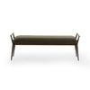 Four Hands Charlotte Bench Modern Velvet Loden Front Facing View