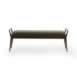 Four Hands Charlotte Bench Modern Velvet Loden Front Facing View