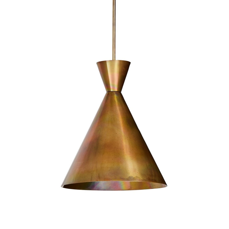 Clement Pendant Burnt Brass Front View Four Hands