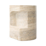 Clementine End Table Textured Sandy Grey Angled View 240100-002