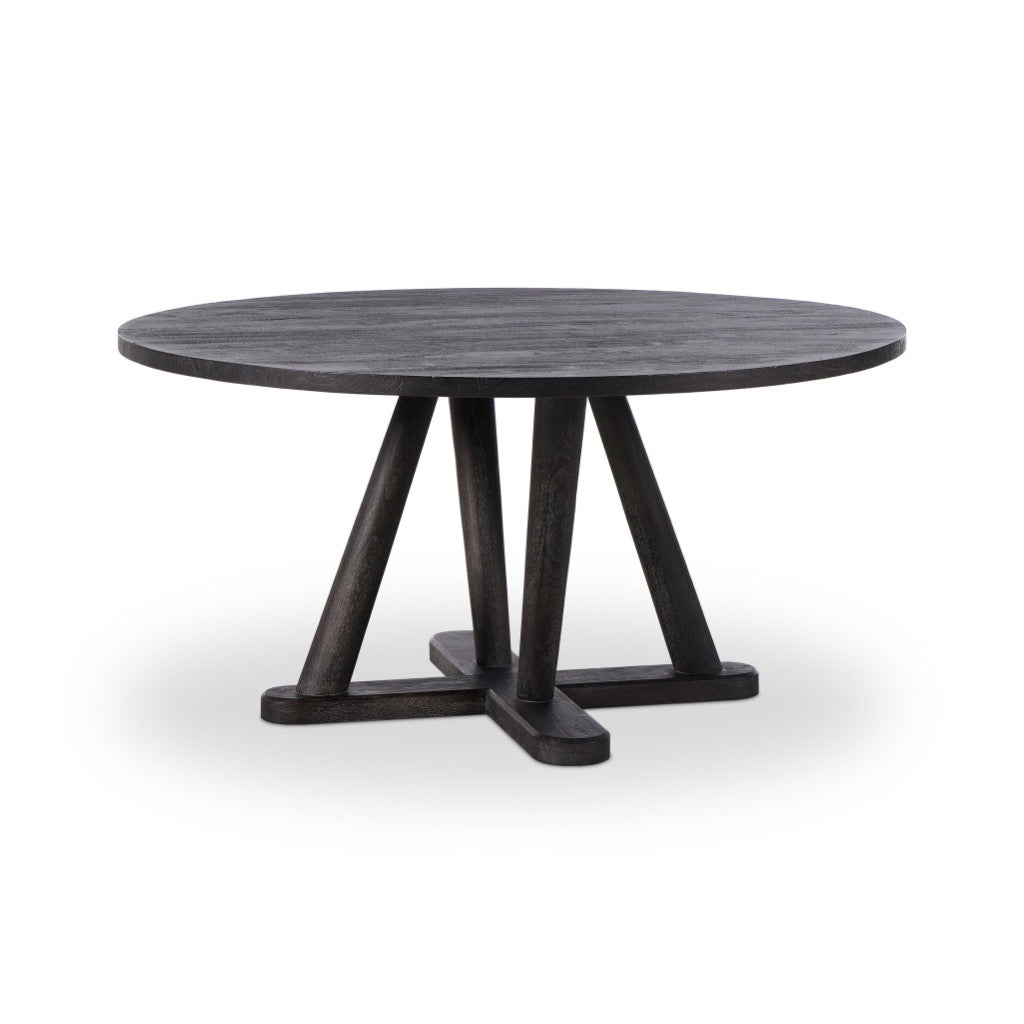 Cobie Dining Table Dark Anthracite Front Facing View Four Hands