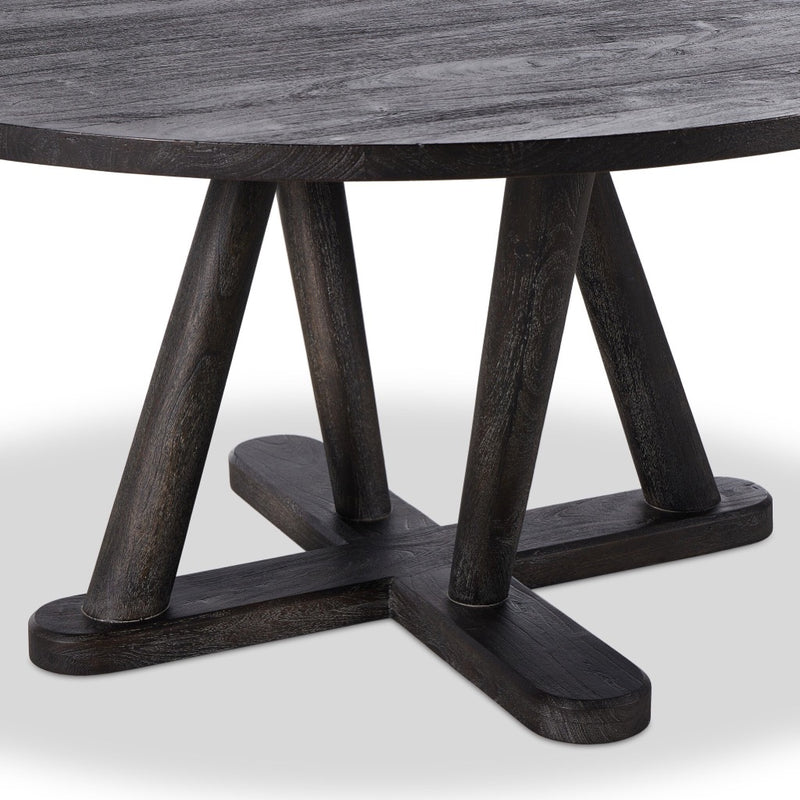 Cobie Dining Table Dark Anthracite Solid Acacia Base 238497-001