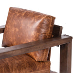 Colson Chair Raleigh Chestnut leather back cushion 