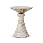 Connie End Table Sawar Marble Angled View Four Hands