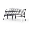 Connor Bench Black Ash Angled View 244927-001