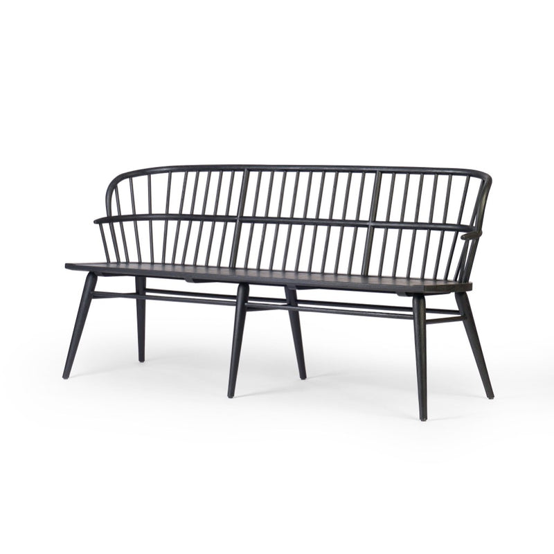 Connor Bench Black Ash Angled View 244927-001