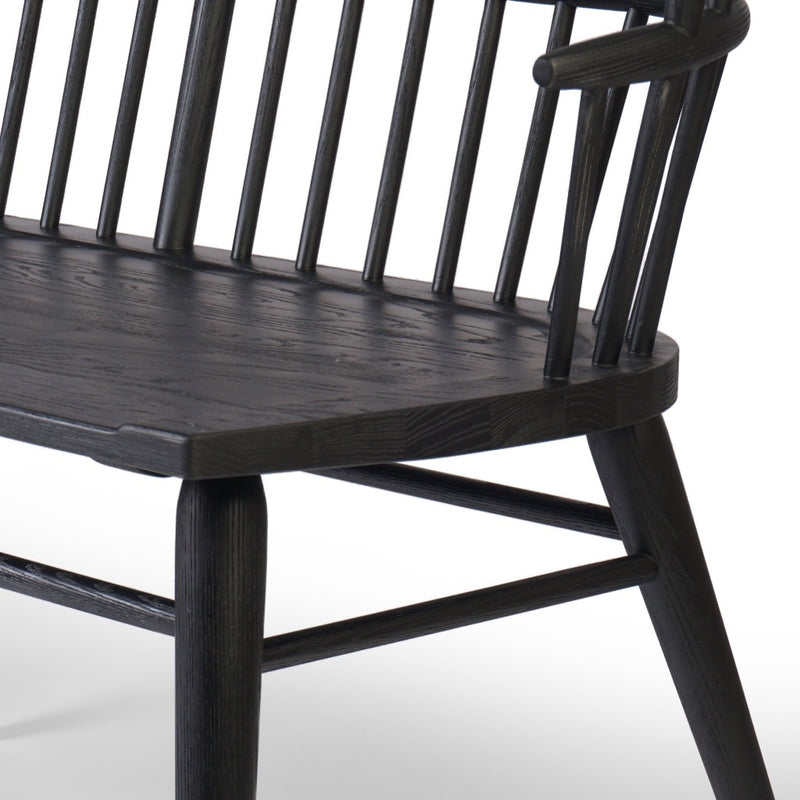 Connor Bench Black Ash Wood Seating Four Hands