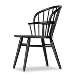 Connor Windsor Dining Chair Black Ash Angled View 232921-001
