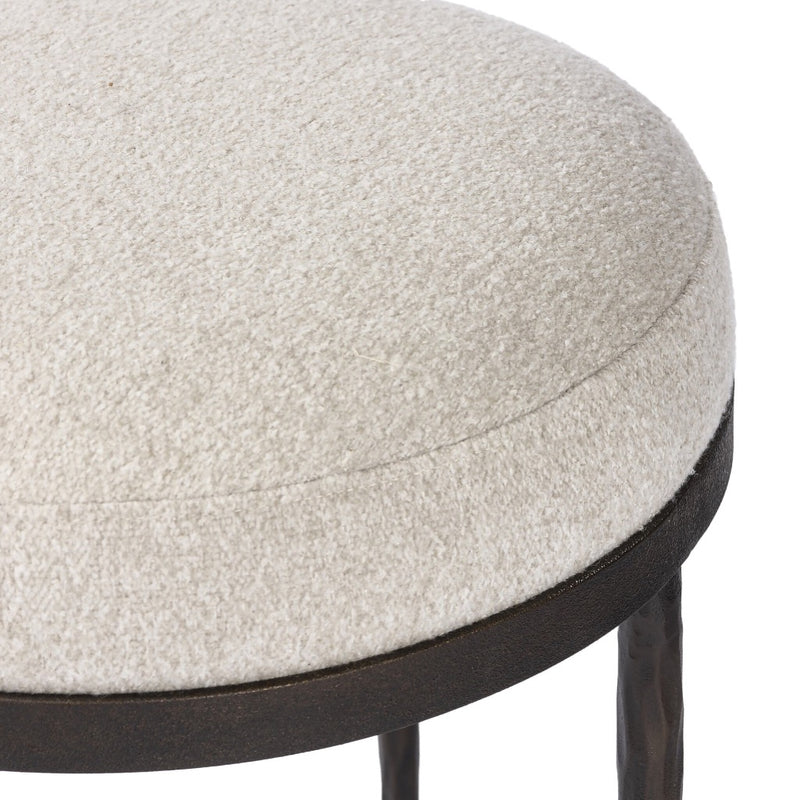  Four HandsCorinne Accent Stool Crete Pebble Rounded Seating