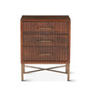 Home Trends & Design Cosmopolitan Nightstand Honey Brown Front Facing View