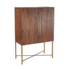 Home Trends & Design Cosmopolitan Bar Cabinet Honey Brown Angled View