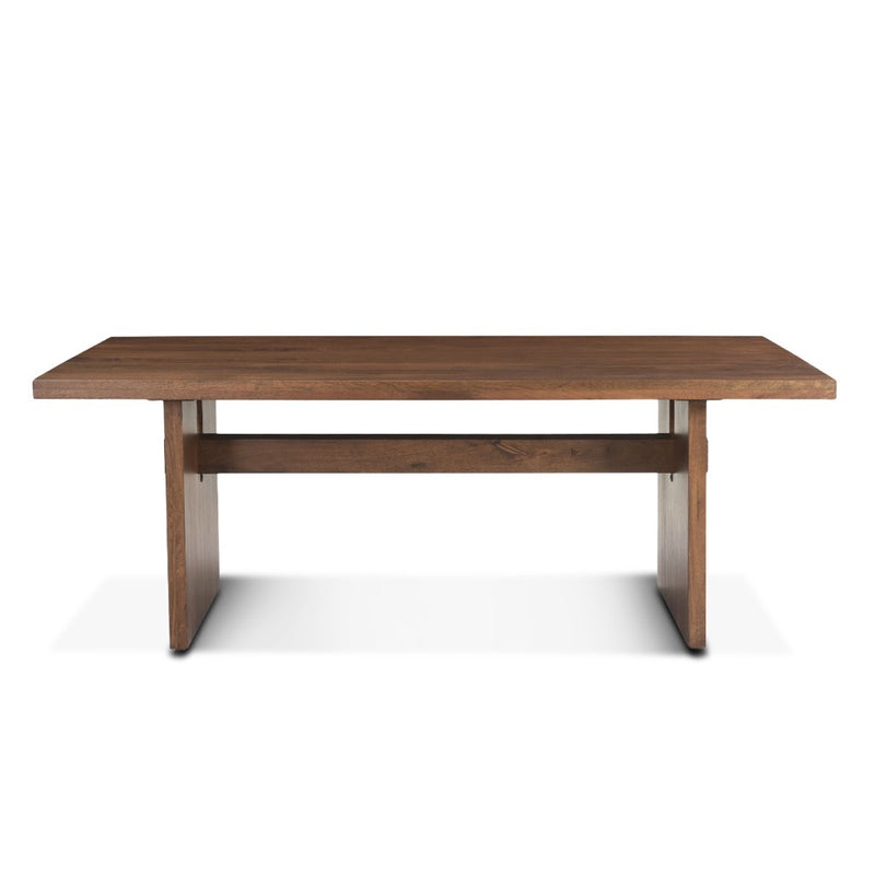 Home Trends & Design Cosmopolitan Dining Table Honey Brown Front Facing View