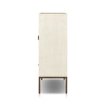 Cressida Bar Cabinet Ivory Painted Linen Side View Four Hands