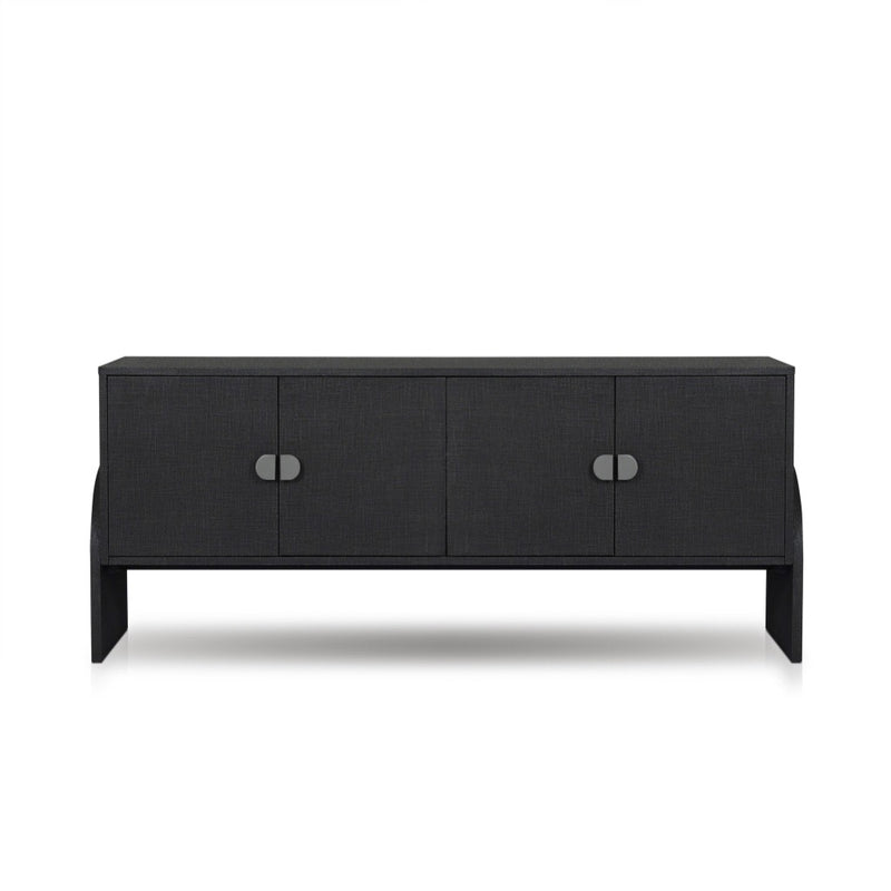 Cressida Sideboard Black Linen Front View 229274-003