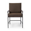 Crete Dining Armchair FIQA Boucle Cocoa Front View Four Hands