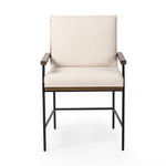 Crete Dining Armchair Savile Flax Front View Four Hands