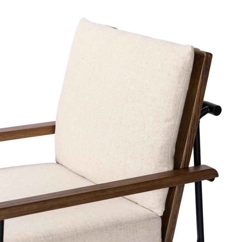 Crete Dining Armchair Savile Flax Back Cushion Detail 236330-001