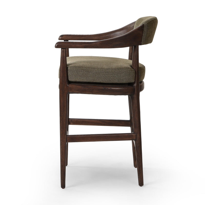 Dane Stool Broadway Olive Side View Four Hands