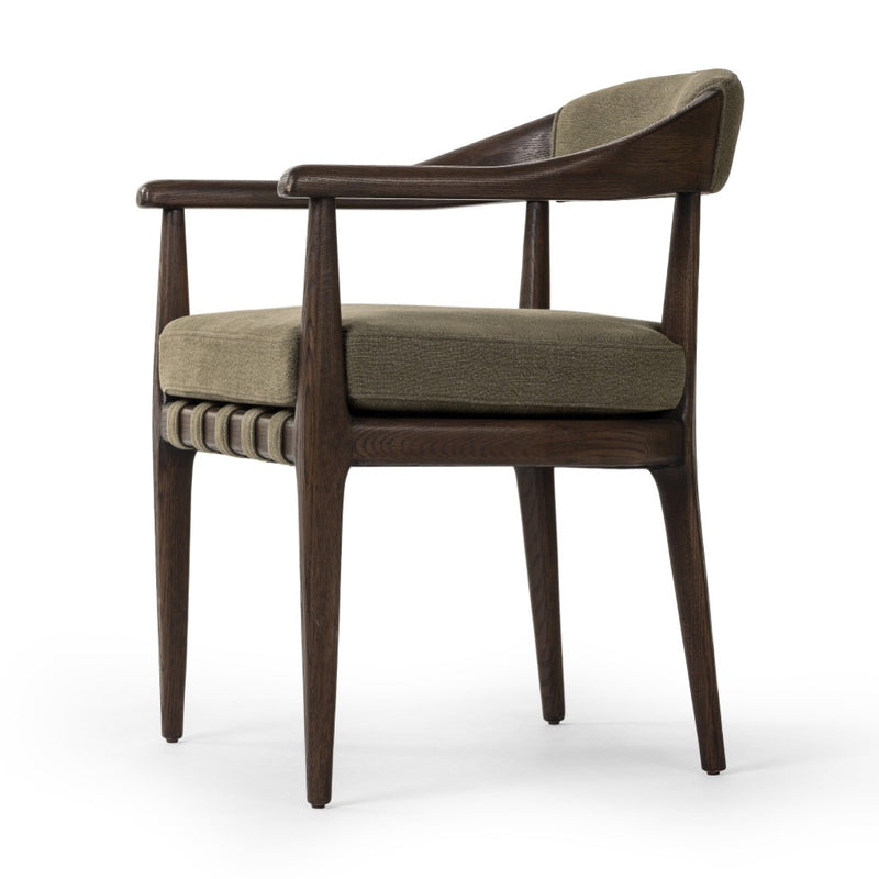 Four Hands Dane Dining Chair Broadway Olive Angled View