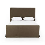 Four Hands Daphne Slipcover Bed Brussels Coffee Front Facing View