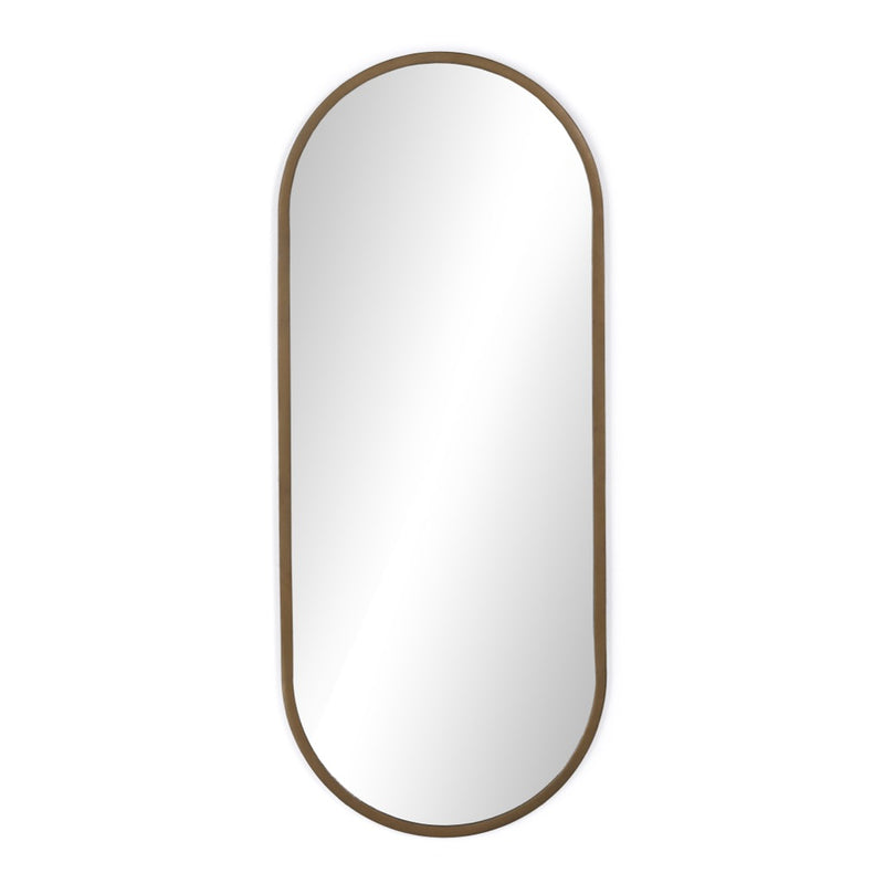  Dasha Mirror Iron Matte Brass Front Facing View Four Hands