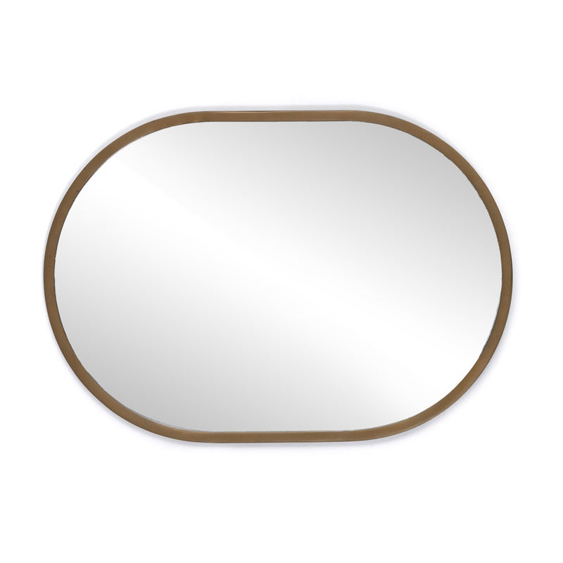 Four Hands Dasha Small Mirror Iron Matte Brass Horizontal View