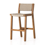 Delano Outdoor Stool Natural Teak Ivory Rope Bar 106968-005