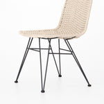 Dema Outdoor Dining Chair Natural Rope Angled View JLAN-220A