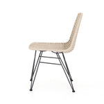 Dema Outdoor Dining Chair Natural Rope Side View JLAN-220A