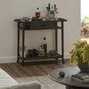 Dorrit Bar Cart Brown Oak Staged View Four Hands