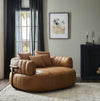 Doss Media Lounger Palermo Cognac Staged View in Living Room Four Hands